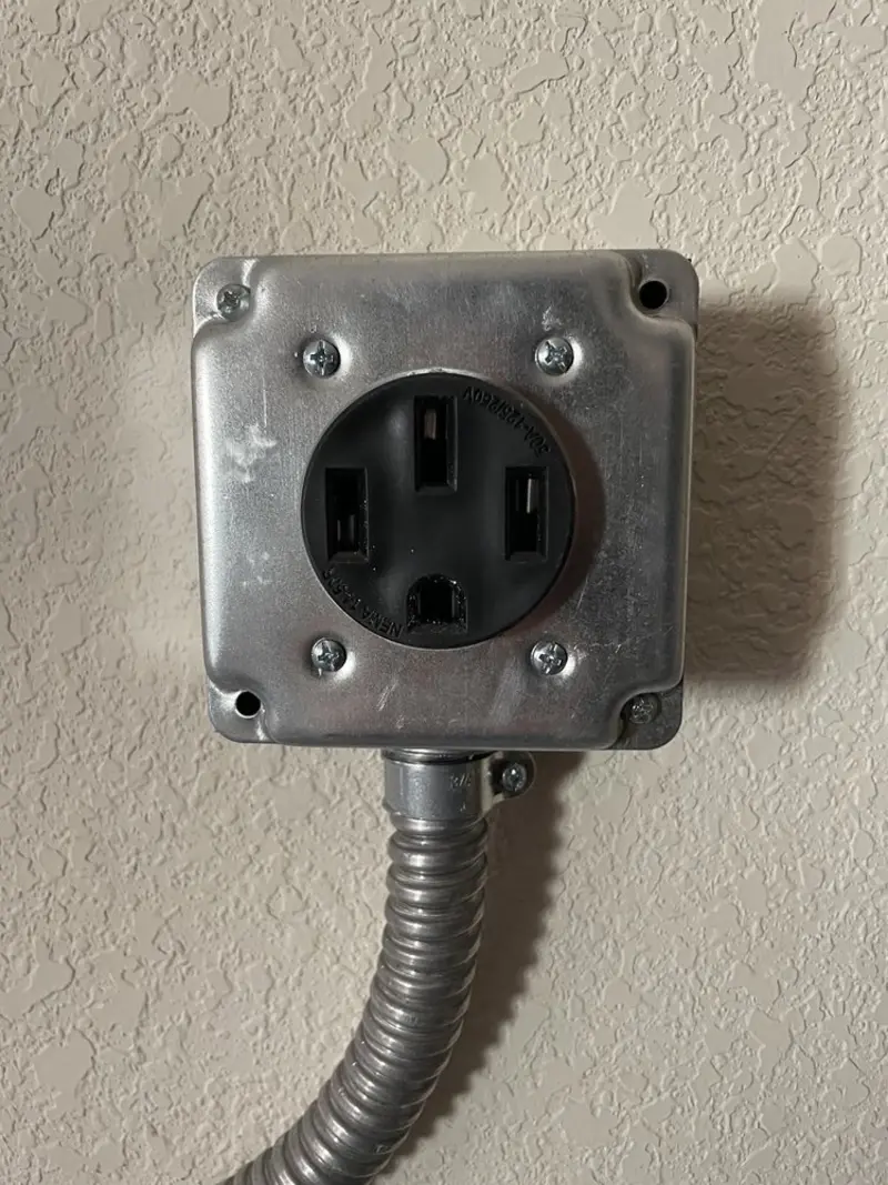 NEMA 14-50 outlet installed for Smart Home Electrical in St. Augustine South